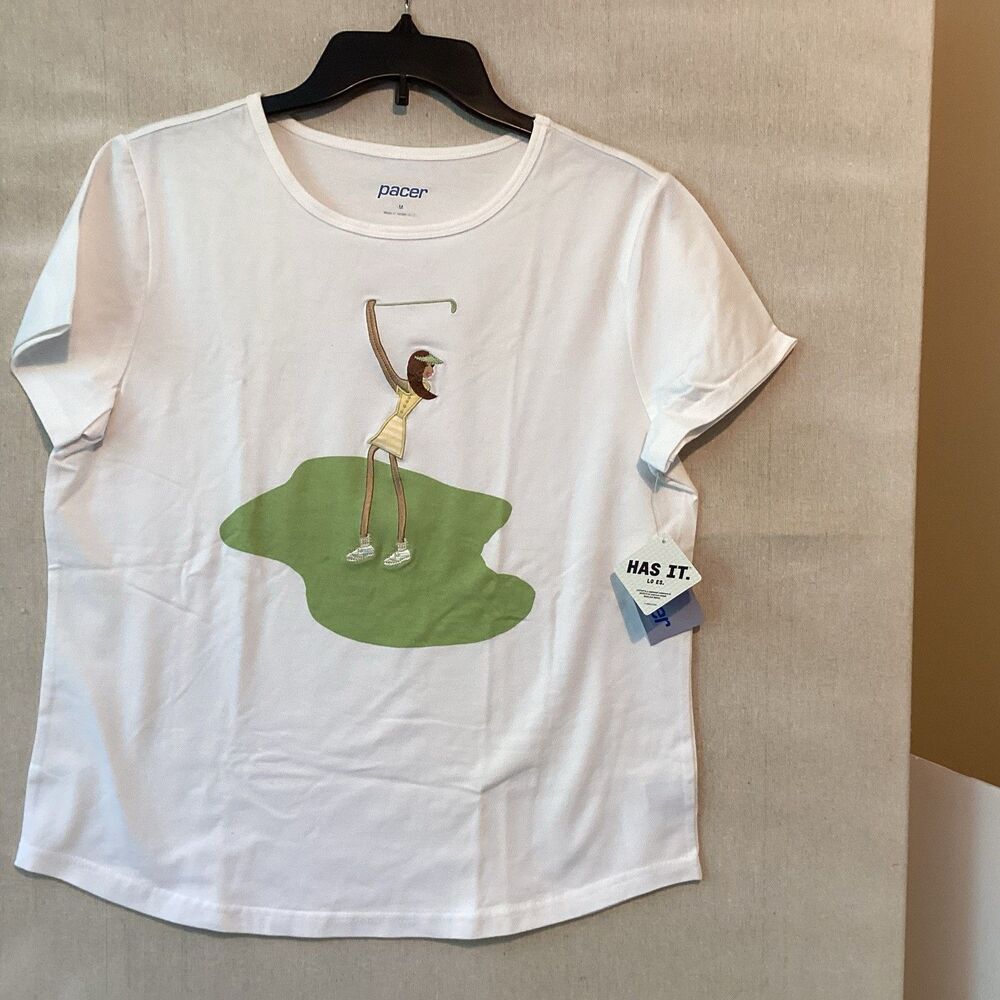 pacer golf women’s M t shirt embroidered